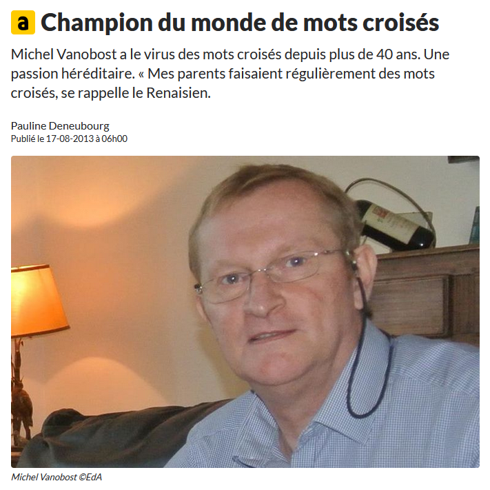 Champion du monde de mots croisés