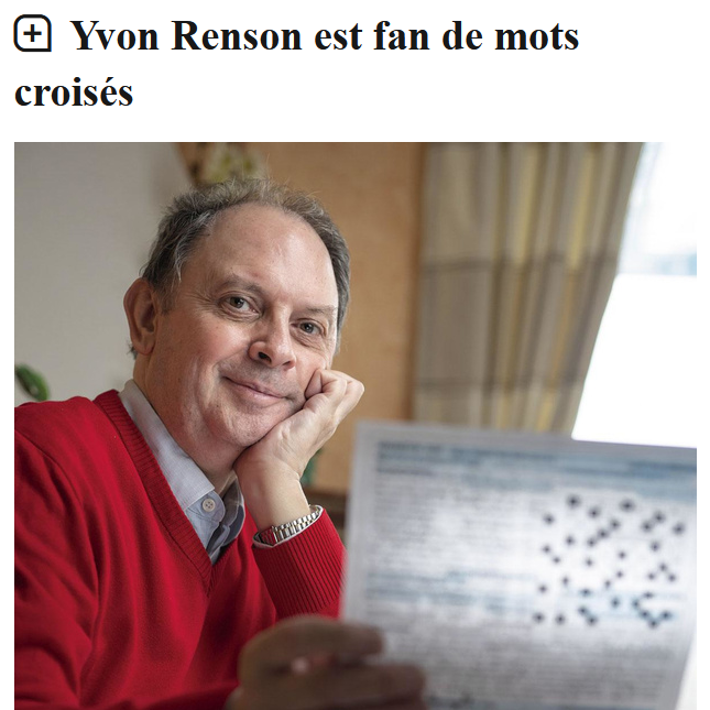 Yvon champion de Belgique de mots croisés
